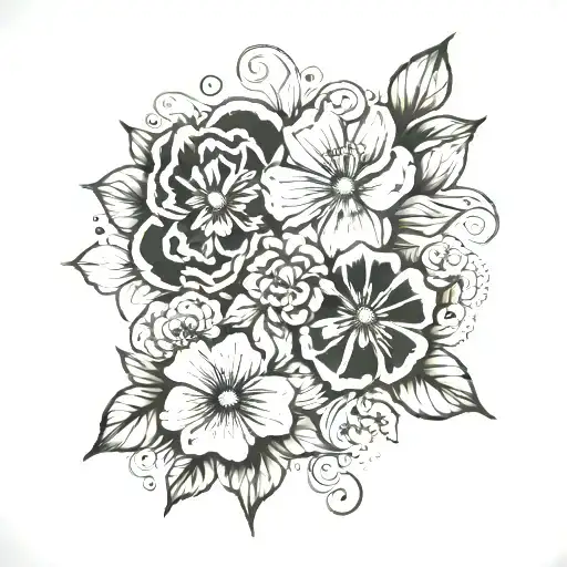 Memorial Tattoo For My Daughter Layla With Flowers And A Heart