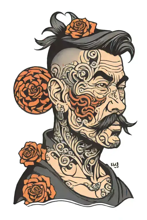 Son Face With Father