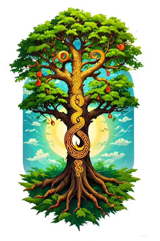 Full Tree With Triskelion