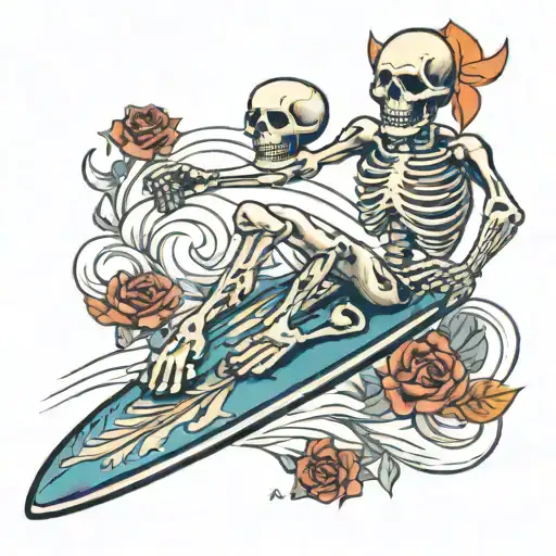 Skeleton Surfing On A Blunt Whilst Holding