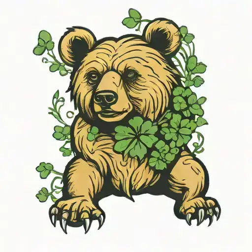 Bear And Shamrocks