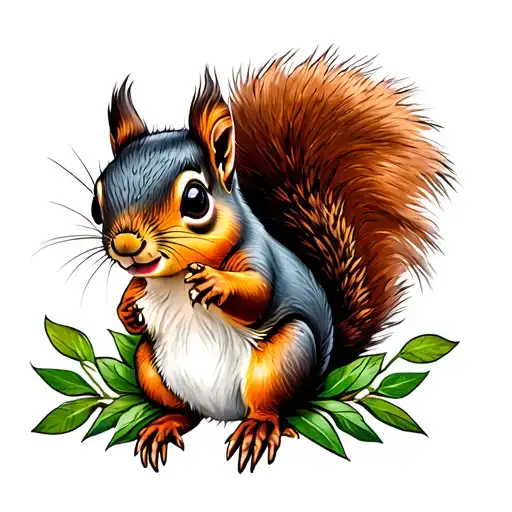 Squirrel Traditional Color