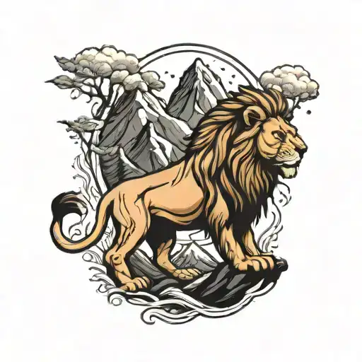 Lion And Mountain Peak