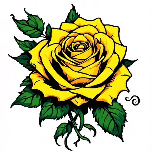 Tornado Sucking Yellow Rose Intertwined