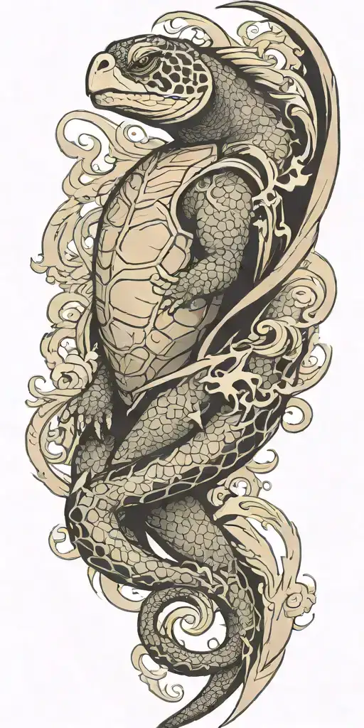 Turtle Dragon Sleeve