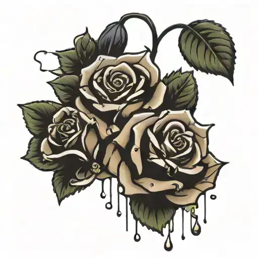 Money Raining On A Rose Bush