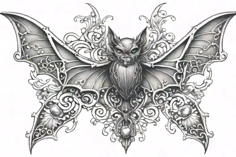 Ornamental With Small Bat And Large Jewels Ryan Ashley Malarkey Style