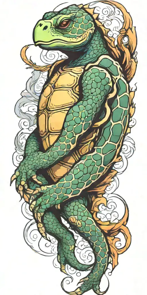 Turtle Dragon Sleeve