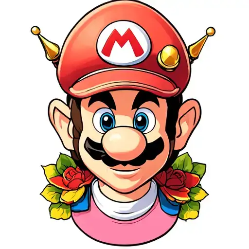 Mario Hat And Peach Crown