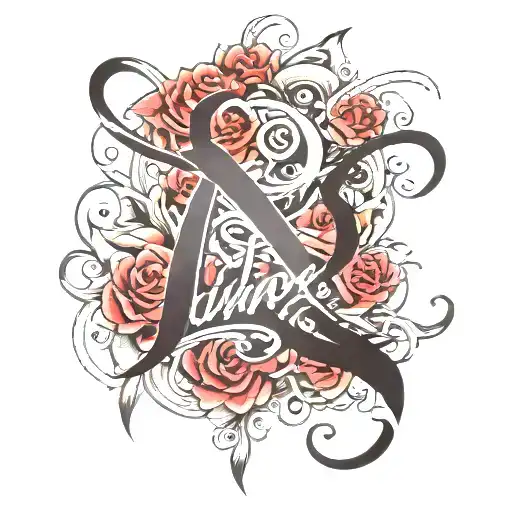 Junior In Handwriting As A Signature Symbol Intertwined