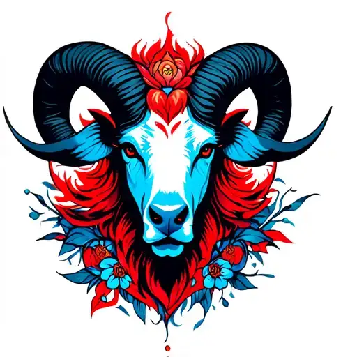 Aries Blue And Red