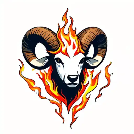 Aries With Flames
