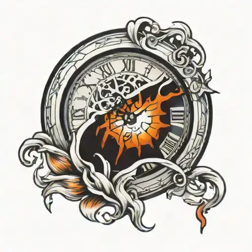 Clock Melting With Date