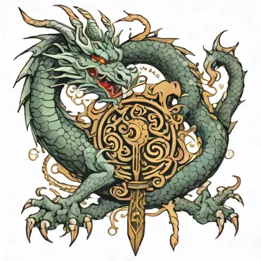 Dragon And Artist's Brush