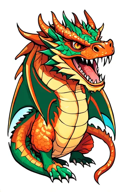 Cartoon Diabetic Dragon