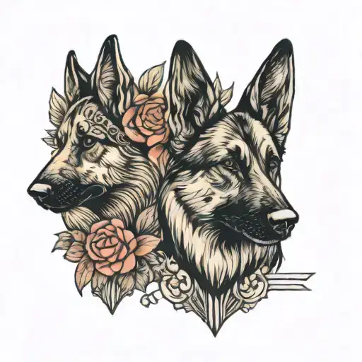 Scorpio And Courage And German Shepherd Ears