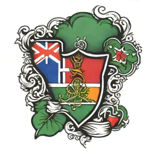 Irish And Haitian Flag Embedded Inside