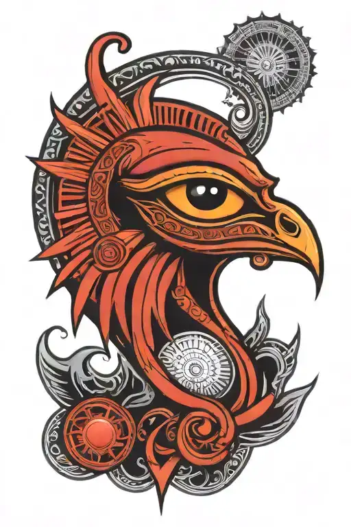 Eye Of Ra In Front Of The Red Planet Mars