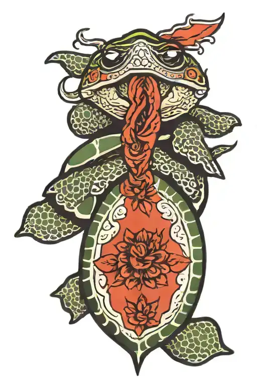 Turtle With Eye Bandana