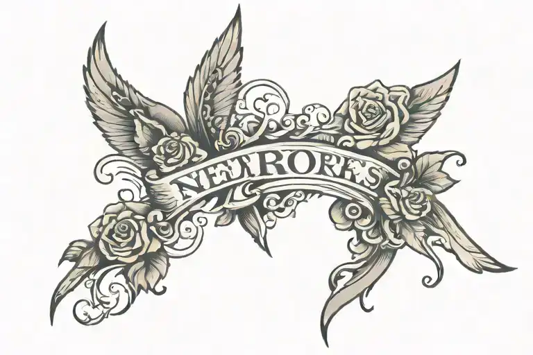 Kids Names Written Across Front Of Right Shoulder Tattoo That Goes