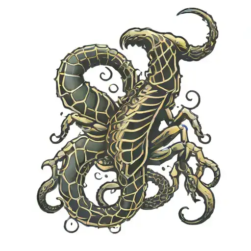 Scorpion Shaped Like Letter J