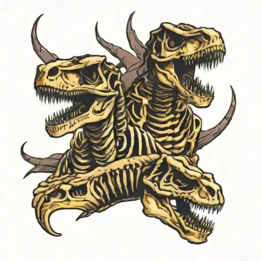 Matching Raptor Dinosaur Skeleton