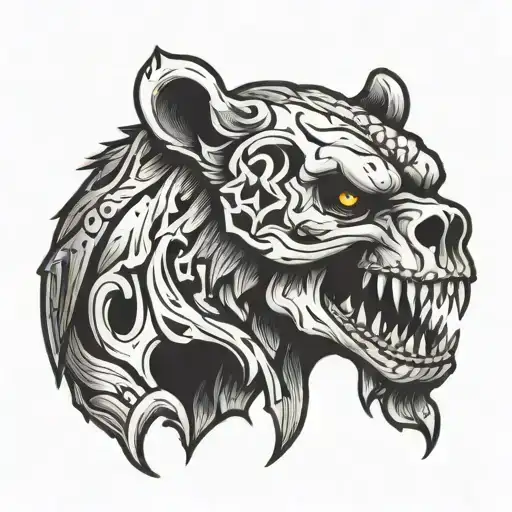 Skull Bear With Fangs