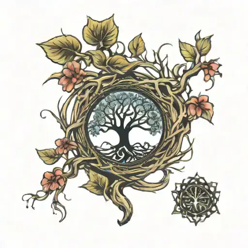 Memorial Tree Of Life With Roots