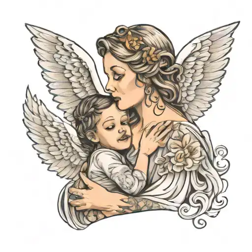 Angelic Mother Holding Her Daughter With Down Syndrome