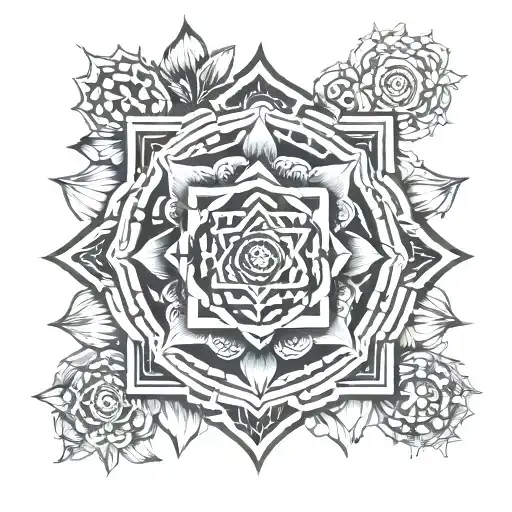 Shree Yantra Mandala Lotus