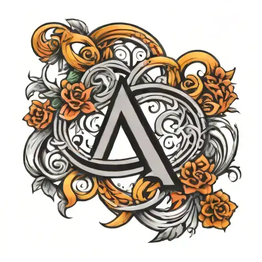 Initials Intertwined Mother Son