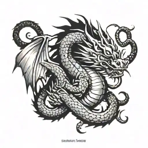 Dragon Wrap Around In Biceps Shoulder For Men