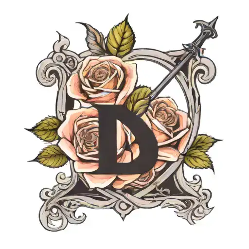 Initial D With Rose Intertwined