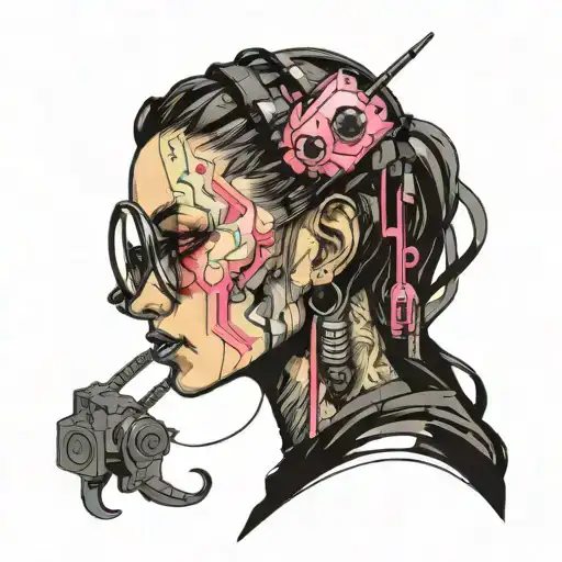 Cyberpunk Woman Face