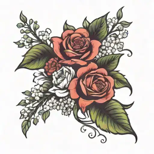 Birth Flower Bouquet January February March April December