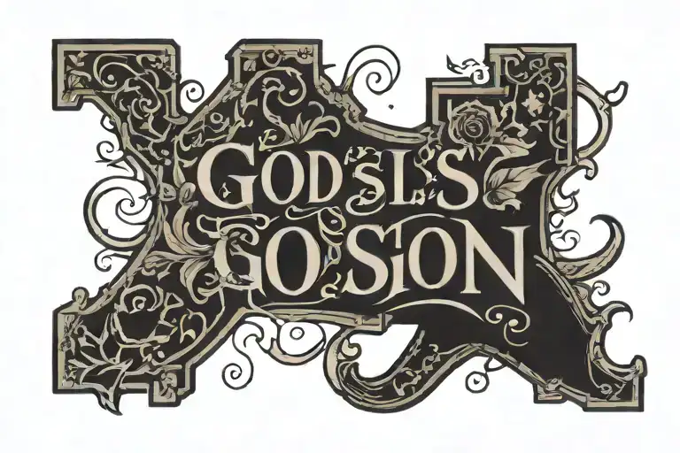 God's Son Written In Brick