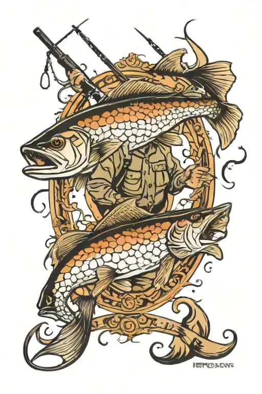 Sportsman Fishing Hunt Inspired