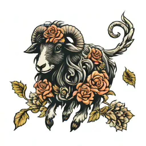 Black Sheep Tattoo Design