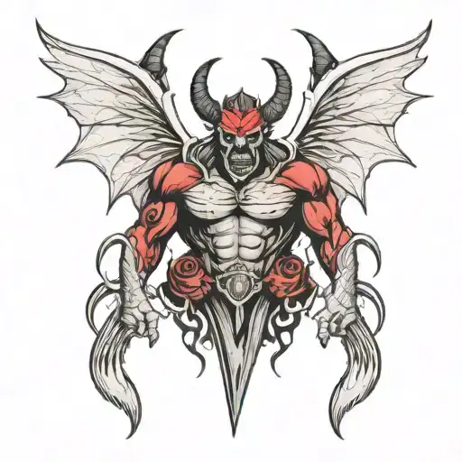 Manly Demon With Wings