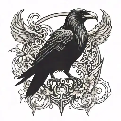 Ravens And Odin Hanging