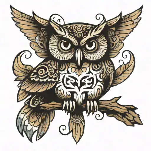 Totem Owl Flying