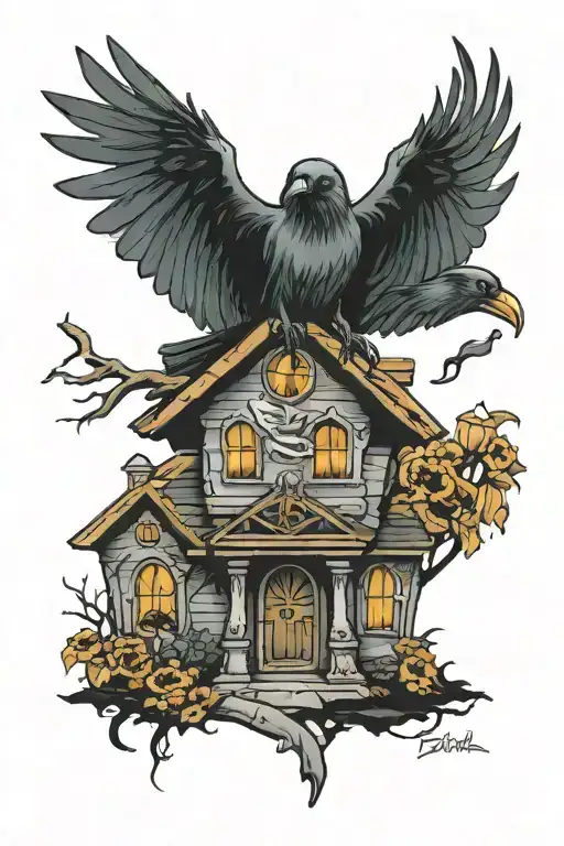 Crow Grim Reaper Cemetary Haunted House