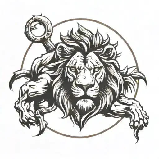 Front Facing Lion Roating