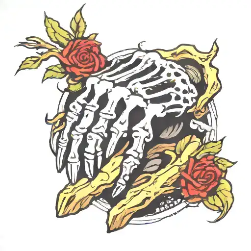 Skeleton Hand Rock On