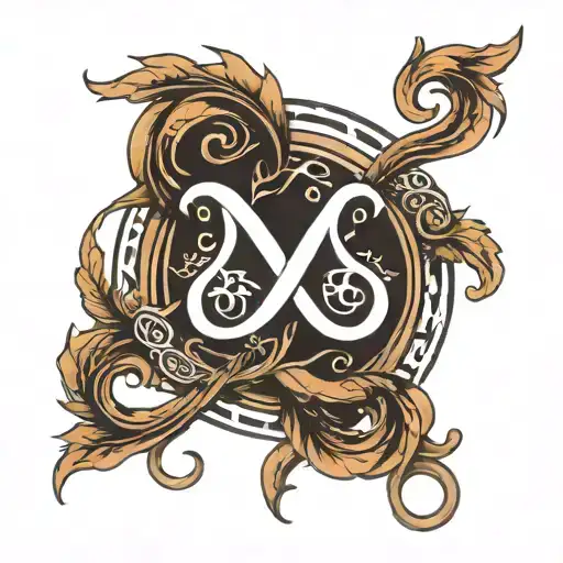 Infiniti Symbol With Noah And Kloe Written In It