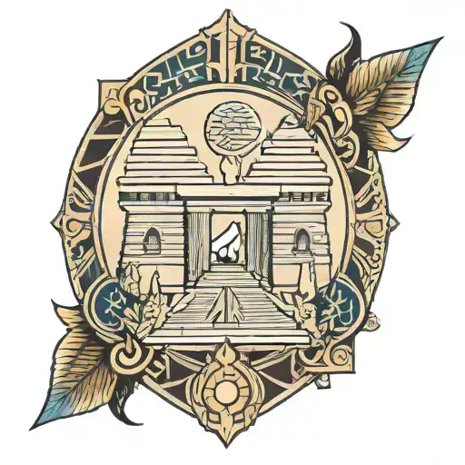 Modern Architecture And Ancient Egyptian Architecture Mix Body