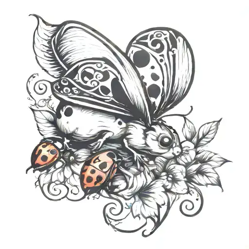 Mouse And Ladybug Perched