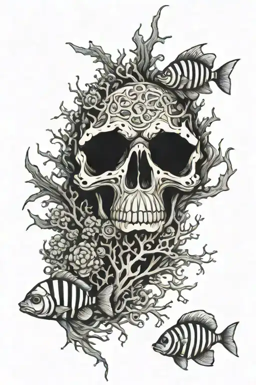 Gothic Coral Reef Scene