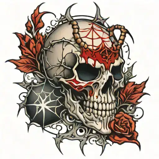 Spider And Blood Skull