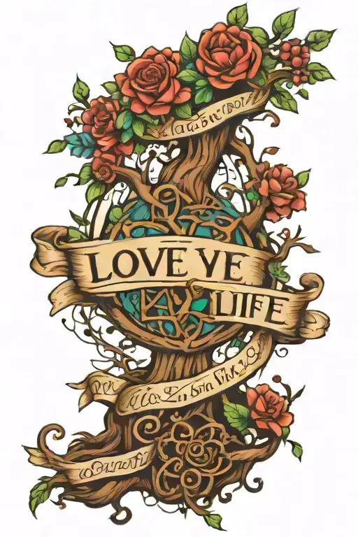 Love Script Into Tree Of Life